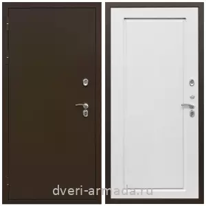 Уличные двери для коттеджа, Дверь входная уличная в дом Армада Термо Молоток коричневый/ МДФ 16 мм ФЛ-119 Ясень белый