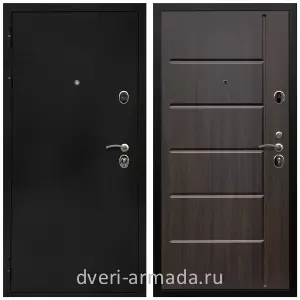 Темные входные двери, Дверь входная Армада Престиж Черная шагрень / МДФ 10 мм ФЛ-102 Эковенге