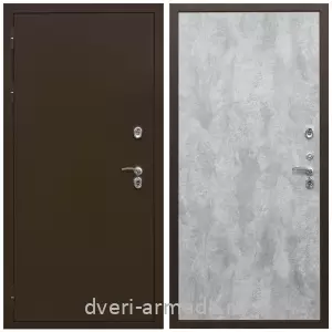 3 контура, Дверь входная железная утепленная  Армада Термо Молоток коричневый/ МДФ 6 мм ПЭ Цемент светлый