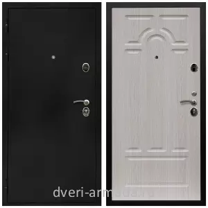 Черные входные двери, Металлическая дверь входная Армада Престиж Черная шагрень / МДФ 6 мм ФЛ-58 Дуб белёный