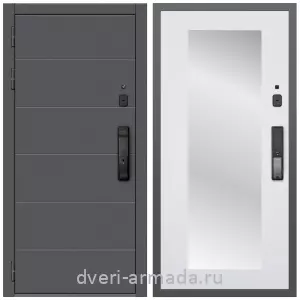 Входные двери со вставками, Дверь входная Армада Роуд МДФ 10 мм Kaadas K9 / МДФ 16 мм ФЛЗ-Пастораль, Белый матовый