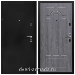 Темные входные двери, Дверь входная Армада Престиж Черная шагрень / МДФ 6 мм ФЛ-58 Дуб Филадельфия графит