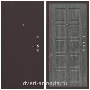 Входные двери 880х2050, Дверь входная Армада Комфорт Антик медь / МДФ 10 мм ФЛ-38 Дуб Филадельфия графит