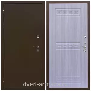 Дверь входная в деревянный дом Армада Термо Молоток коричневый/ ФЛ-242 Сандал белый недорого простая в тамбур
