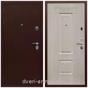 Одностворчатые входные двери, Дверь входная Армада Люкс Антик медь / МДФ 16 мм ФЛ-2 Дуб беленый