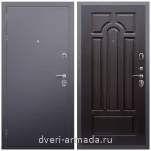 Входные двери с двумя петлями, Дверь входная Армада Люкс Антик серебро / МДФ 6 мм ФЛ-58 Венге от завода в частный дом уличная