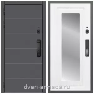 Входные двери со вставками, Дверь входная Армада Роуд МДФ 10 мм Kaadas K9 / МДФ 16 мм ФЛЗ-120 Ясень белый
