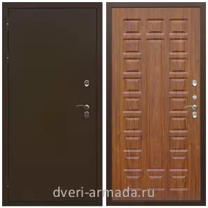 Тамбурные двери, Дверь входная теплая уличная для загородного дома Армада Термо Молоток коричневый/ МДФ 16 мм ФЛ-183 Мореная береза
