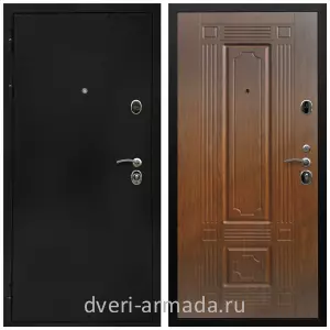 Черные входные двери, Металлическая дверь входная Армада Престиж Черная шагрень / МДФ 6 мм ФЛ-2 Морёная берёза