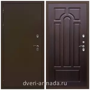 3 контура, Дверь входная железная наружная в частный дом Армада Термо Молоток коричневый/ МДФ 6 мм ФЛ-58 Венге с терморазрывом