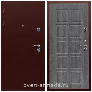 Входные двери лофт, Дверь входная теплая Армада Люкс Антик медь / МДФ 10 мм ФЛ-38 Дуб филадельфия графит с порошковым напылением