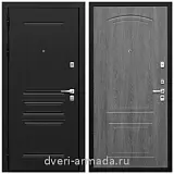 Дверь входная железная Армада Экстра МДФ 10 мм ФЛ-243 Черная шагрень / МДФ 6 мм ФЛ-138 Дуб Филадельфия графит на заказ
