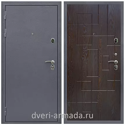 Дверь входная Армада Престиж Антик серебро / МДФ 16 мм ФЛ-57 Дуб шоколад