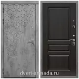 Дверь входная Армада Квадро МДФ 16 мм Бетон тёмный / МДФ 16 мм ФЛ-243 Венге