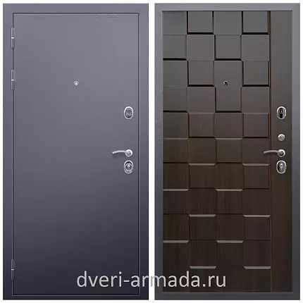 Дверь входная Армада Люкс Антик серебро / МДФ 16 мм ОЛ-39 Эковенге